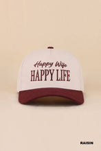 Load image into Gallery viewer, Happy Wife Happy Life Two Tone Snapback Hat