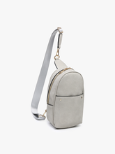 Load image into Gallery viewer, Pamela Sling Bag w/ Dbl Zip & Removable Strap