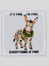 Load image into Gallery viewer, Funny Christmas Donkey Magnet - Everything Is Fine - Simply Susan’s