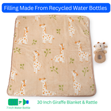 Load image into Gallery viewer, Baby Safe Bumblez Giraffe Blanket & Rattle 30" (76cm) - Simply Susan’s