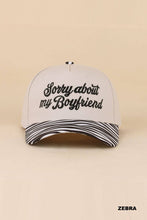 Load image into Gallery viewer, Sorry About My Boyfriend Two Tone Snapback Hat
