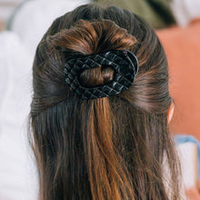 Load image into Gallery viewer, Flat Round Hair Clip | Small | Jet Black Quilted - Simply Susan’s
