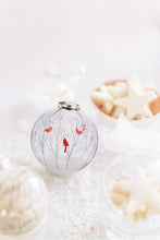 Load image into Gallery viewer, Cardinal in Trees Ball Orn-2.75"D-485