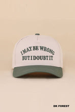 Load image into Gallery viewer, I May Be Wrong But I Doubt It Two Tone Snapback Hat