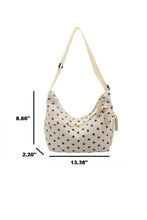 Load image into Gallery viewer, Polka Dot Crescent Bag
