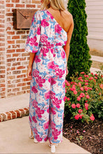 Load image into Gallery viewer, Nora Floral One Shoulder Belted Jumpsuit