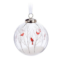 Load image into Gallery viewer, Cardinal in Trees Ball Orn-2.75"D-485