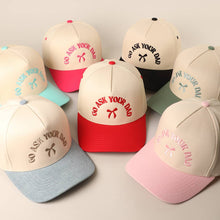 Load image into Gallery viewer, GO ASK YOUR DAD Embroidery Two-Tone Trucker Hat - Simply Susan’s