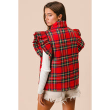 Load image into Gallery viewer, Merry & Bright Ruffled Puffer Vest
