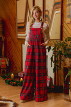 Load image into Gallery viewer, CHRISTMAS CLASSIC RED TARTAN PLAID RELAXED FIT OVERALLS - Simply Susan’s