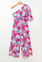 Load image into Gallery viewer, Nora Floral One Shoulder Belted Jumpsuit