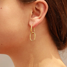 Load image into Gallery viewer, Interlocked Oval Pendant Earrings