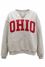 Load image into Gallery viewer, Reversible 'OHIO / OH' Split-Neck Sweatshirt - Simply Susan’s