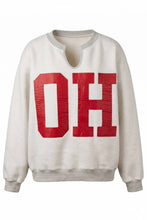 Load image into Gallery viewer, Reversible 'OHIO / OH' Split-Neck Sweatshirt - Simply Susan’s