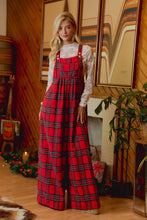 Load image into Gallery viewer, CHRISTMAS CLASSIC RED TARTAN PLAID RELAXED FIT OVERALLS - Simply Susan’s