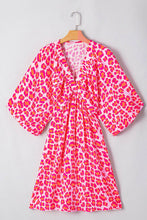 Load image into Gallery viewer, Hazel Leopard 3/4 Puff Sleeve Dress - Simply Susan’s