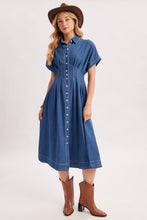 Load image into Gallery viewer, MARGOT DENIM SHIRT DRESS