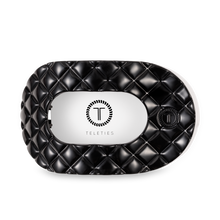 Load image into Gallery viewer, Flat Round Hair Clip | Large | Jet Black Quilted - Simply Susan’s