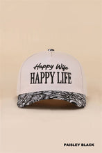 Load image into Gallery viewer, Happy Wife Happy Life Two Tone Snapback Hat