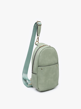 Load image into Gallery viewer, Pamela Sling Bag w/ Dbl Zip & Removable Strap