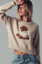Load image into Gallery viewer, Nattie Puppy Applique Knit Sweater