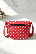 Load image into Gallery viewer, Polka Dot Double Zip Crescent Sling Bum Bag