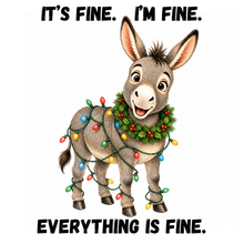 Load image into Gallery viewer, Funny Christmas Donkey Magnet - Everything Is Fine - Simply Susan’s