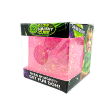 Load image into Gallery viewer, Fun Doh Glow in the Dark Squishy Sparkle Cube