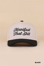 Load image into Gallery viewer, Manifest That Shit Two Tone Snapback Hat