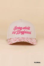 Load image into Gallery viewer, Sorry About My Boyfriend Two Tone Snapback Hat