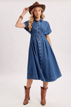 Load image into Gallery viewer, MARGOT DENIM SHIRT DRESS