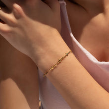 Load image into Gallery viewer, 18K Gold PVD Stainless Steel Cross Chain Bracelet