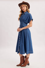 Load image into Gallery viewer, MARGOT DENIM SHIRT DRESS