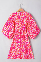 Load image into Gallery viewer, Hazel Leopard 3/4 Puff Sleeve Dress - Simply Susan’s