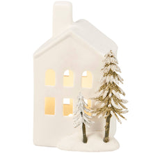 Load image into Gallery viewer, Lighted Winter House Figurine