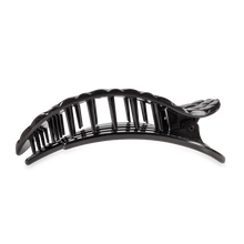 Load image into Gallery viewer, Flat Round Hair Clip | Large | Jet Black Quilted - Simply Susan’s
