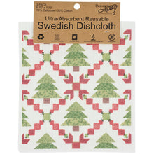 Load image into Gallery viewer, Christmas Quilt Swedish Dishcloth Set