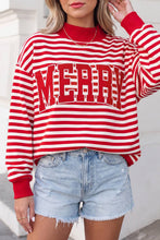 Load image into Gallery viewer, MERRY / JOLLY Mockneck Exposed Seam Sweatshirt | S-4X - Simply Susan’s