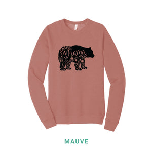 Mama Bear Black Print Crewneck Sweatshirt