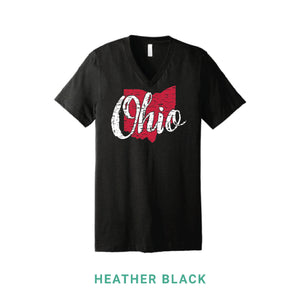 Ohio Script V Neck T-Shirt