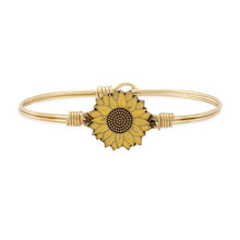 Load image into Gallery viewer, YELLOW SUNFLOWER BANGLE BRACELET
