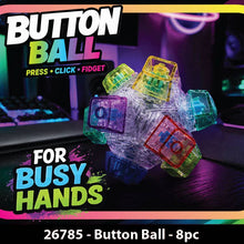 Load image into Gallery viewer, Fidget Button Ball Silicone Sensory Stress Toy
