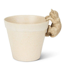 Load image into Gallery viewer, Hanging Cat-Antq Wht-4"H-2243
