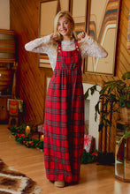 Load image into Gallery viewer, CHRISTMAS CLASSIC RED TARTAN PLAID RELAXED FIT OVERALLS - Simply Susan’s
