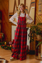 Load image into Gallery viewer, CHRISTMAS CLASSIC RED TARTAN PLAID RELAXED FIT OVERALLS - Simply Susan’s
