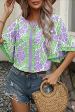 Load image into Gallery viewer, Daniela Floral Printed Lace Decorative Top - Simply Susan’s
