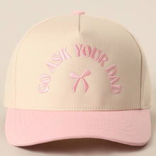Load image into Gallery viewer, GO ASK YOUR DAD Embroidery Two-Tone Trucker Hat - Simply Susan’s
