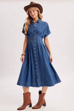 Load image into Gallery viewer, MARGOT DENIM SHIRT DRESS
