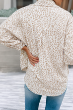 Load image into Gallery viewer, Brooklyn Leopard Print Flap Pockets Buttoned Corduroy Shacket
