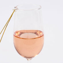 Load image into Gallery viewer, Glass Blush Wine Ornament - Simply Susan’s
